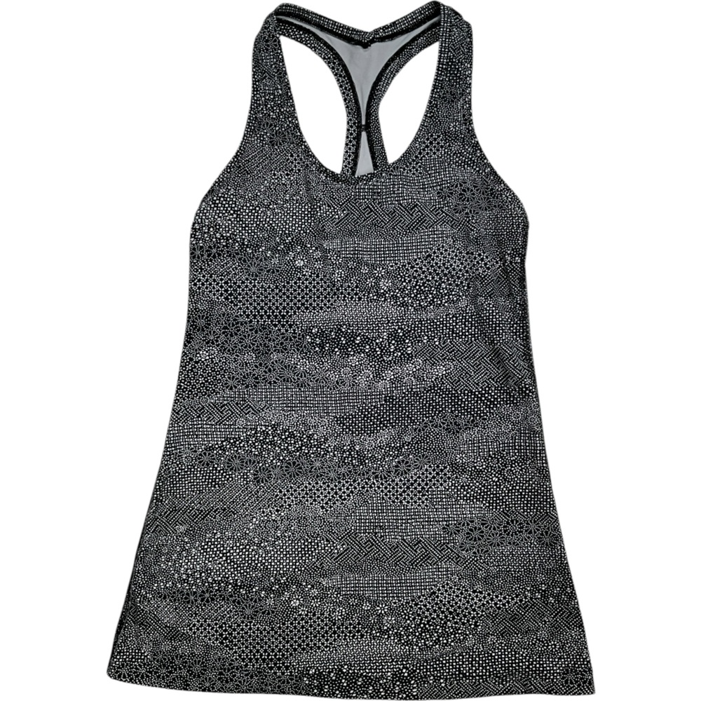 Lululemon Cool Racerback Tank Meisai‎ Ice Grey Black Size 4